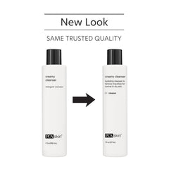 PCA SKIN Creamy Moisturizing Face Cleanser lather on damp skin shows makeup removal.