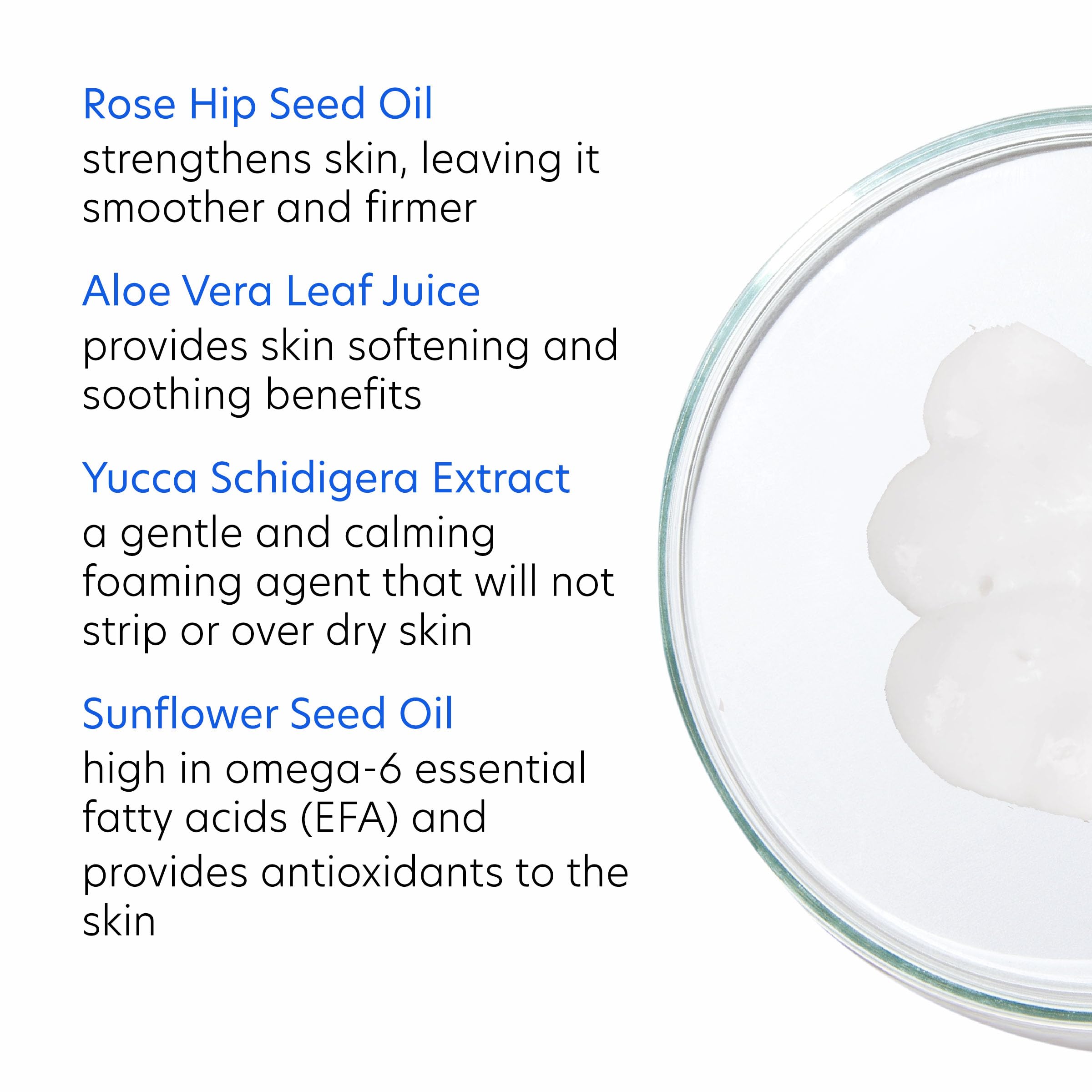 PCA SKIN Creamy Moisturizing Face Cleanser with Rose Hip Seed Oil supports skin resilience.