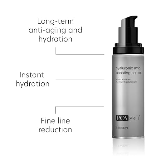PCA Skin Hyaluronic Acid Boosting Serum bottle close-up showing hydrating action