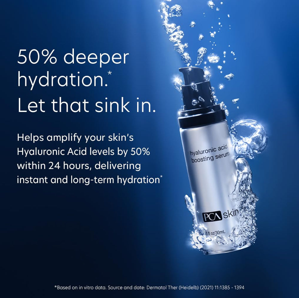 PCA SKIN Hyaluronic Acid Serum pump for precise, 24-hour moisturization