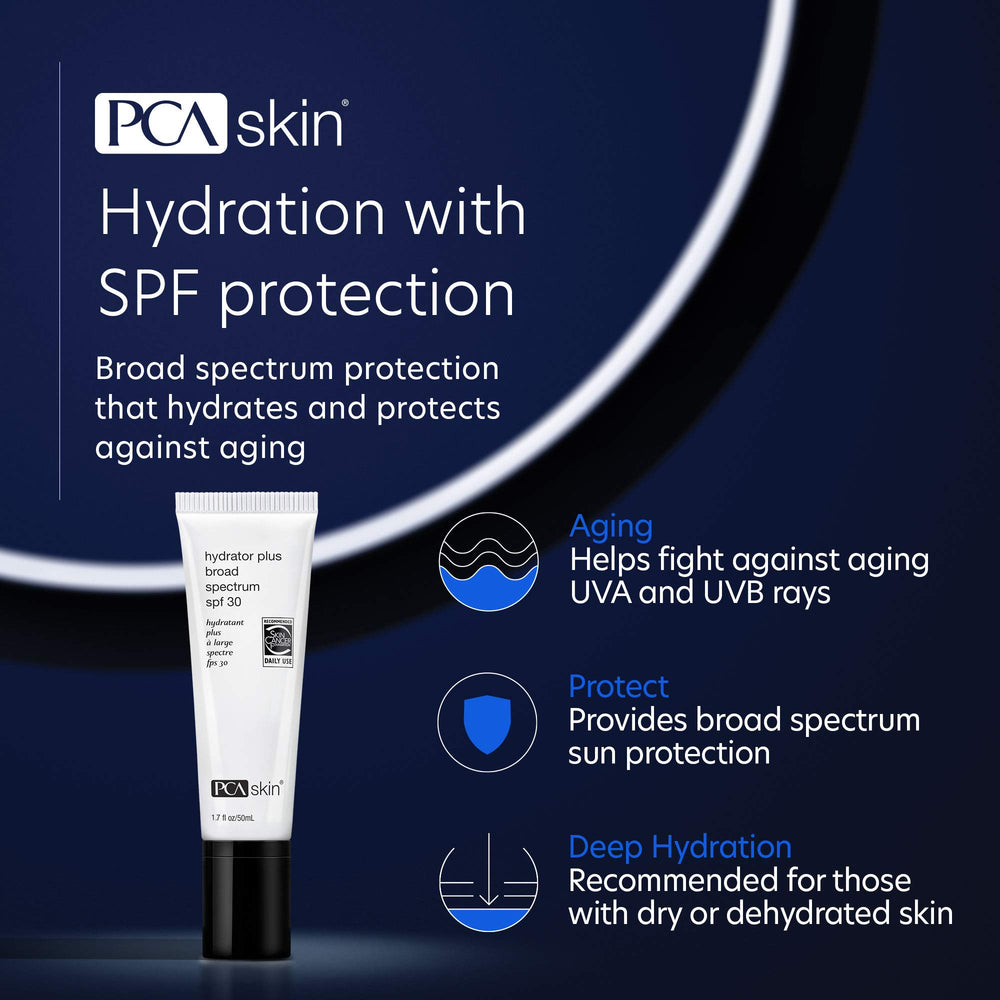 PCA SKIN Hydrator Plus SPF30 swatch on skin for sheer, weightless coverage.