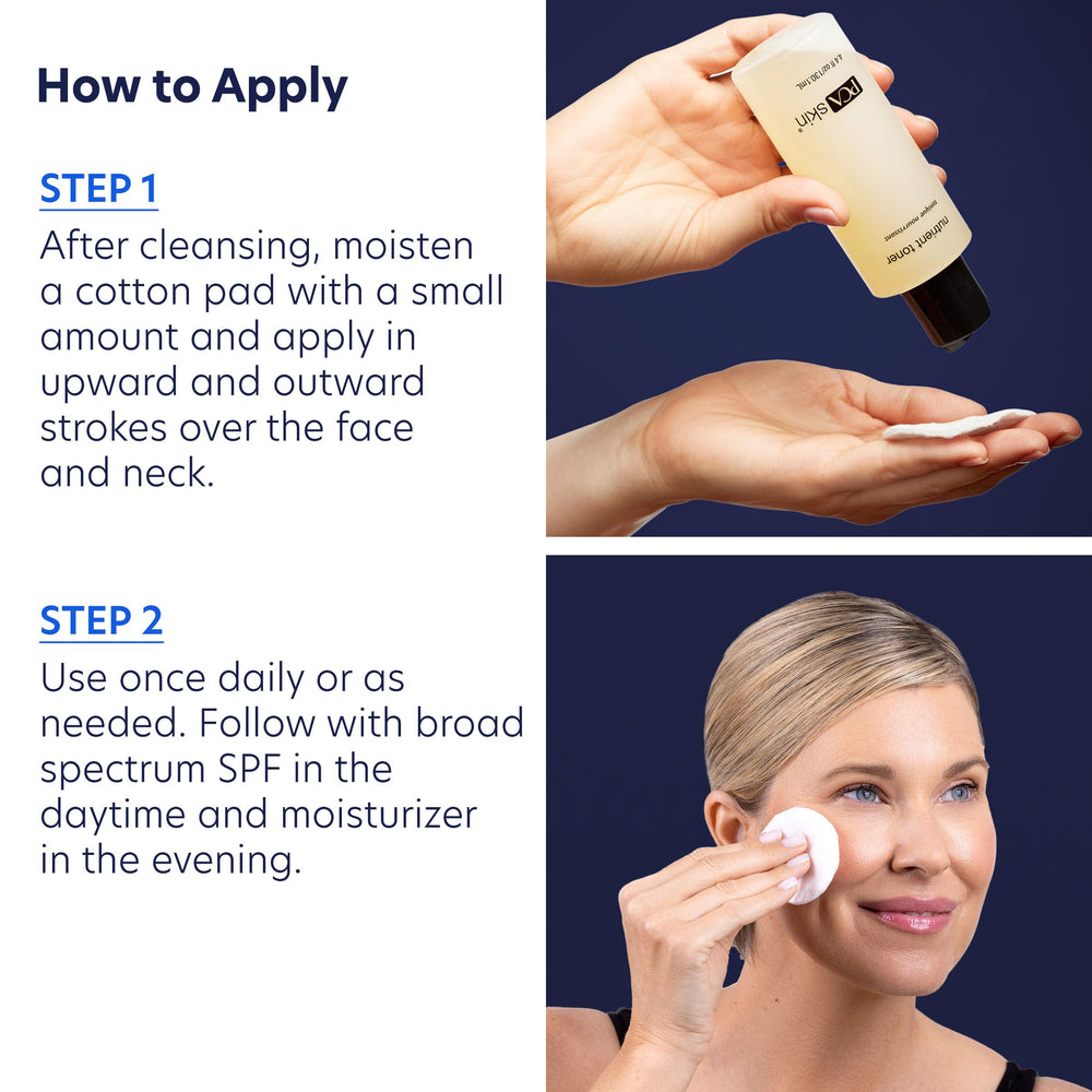 PCA SKIN Nutrient Face Toner with lactic acid promoting gentle exfoliation.