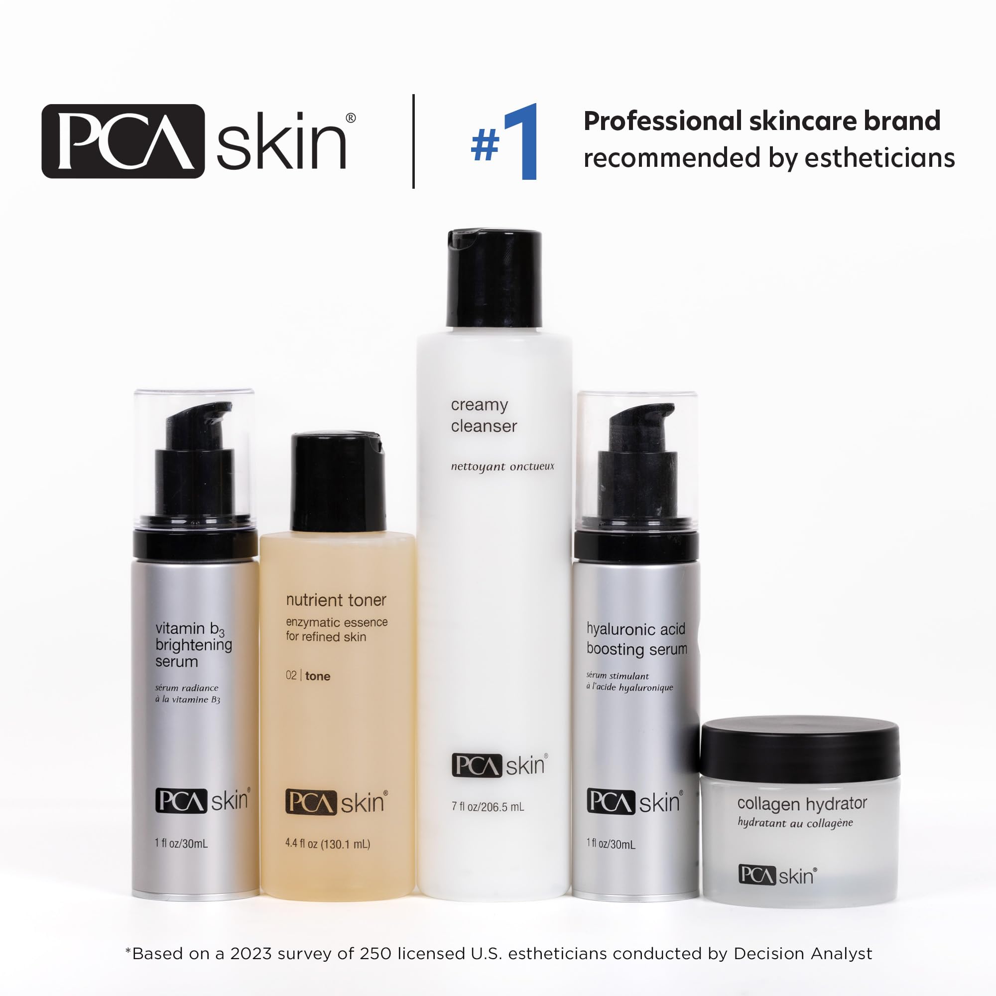 PCA Skin routine application demonstration showing layering hydration products