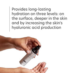 PCA Skin Hyaluronic Serum and Collagen Hydrator set arranged for routine