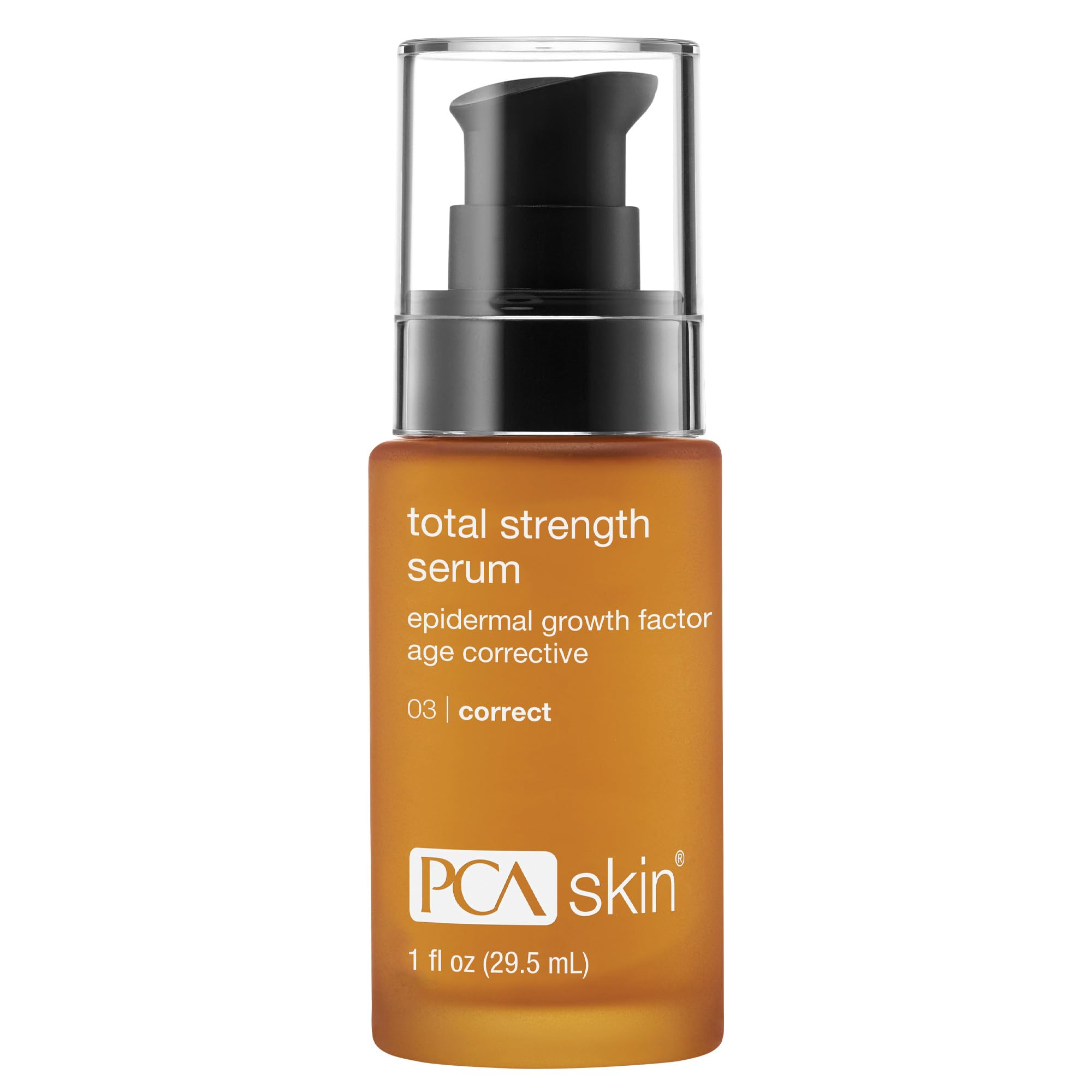 PCA SKIN Total Strength Serum bottle with pump for daily anti-aging routine