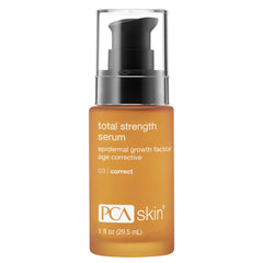 PCA SKIN Total Strength Serum bottle with pump for daily anti-aging routine
