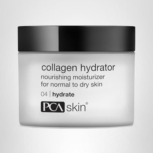 PCA SKIN treatment serums alongside collagen hydrator in a regimen.