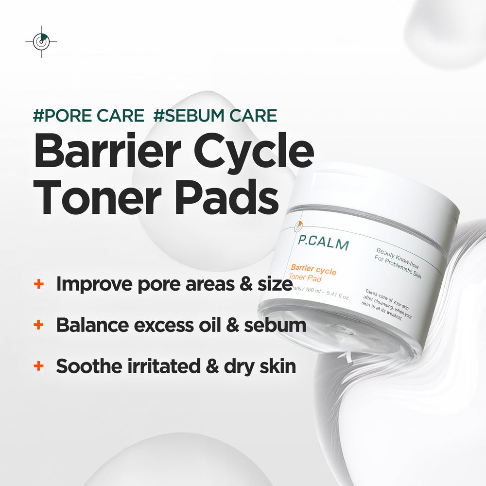 P.CALM Barrier Cycle Toner Pad: discos para exfoliar suavemente.