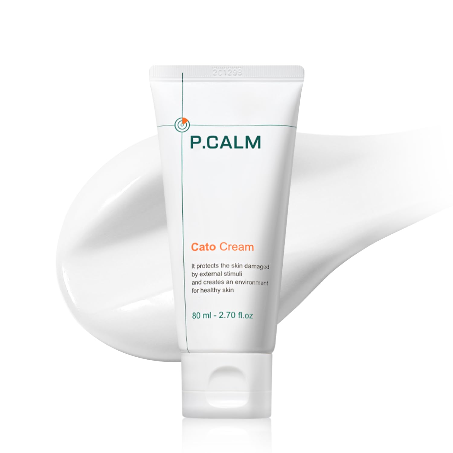 P.CALM Cato Cream bottle closeup demonstrates simple, hydrating daily use