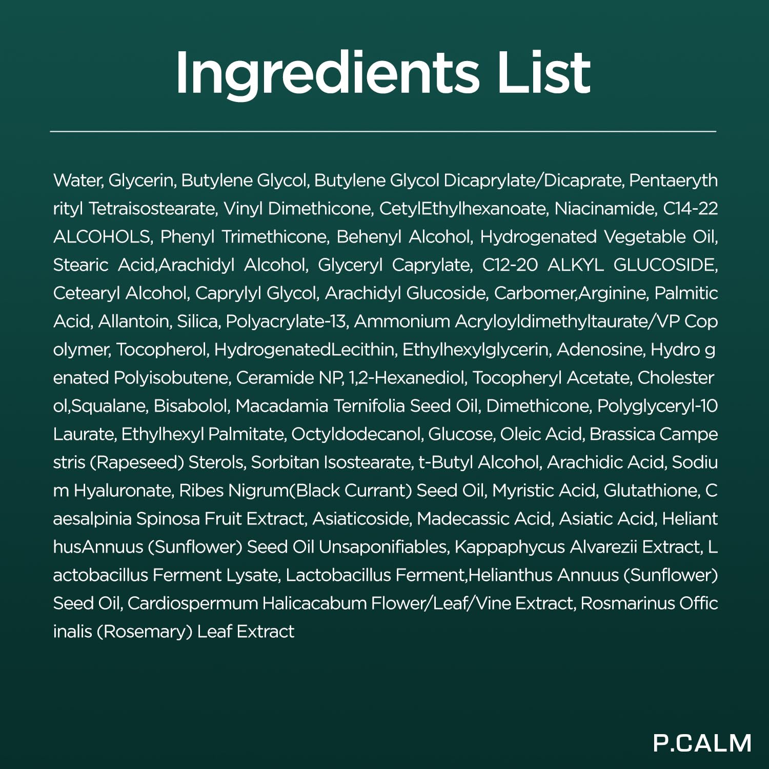 P.CALM Cato Cream routine step image encourages daily skincare ritual