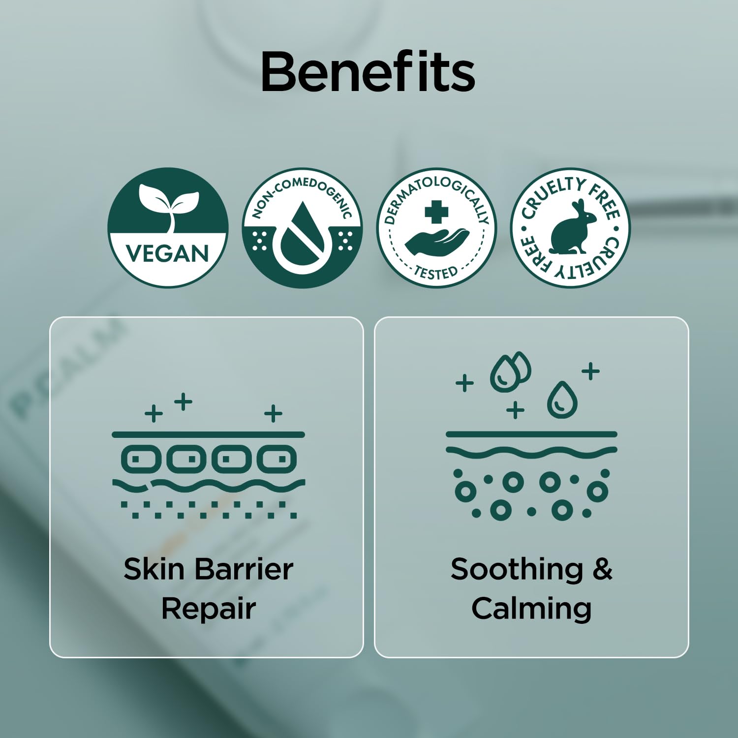 P.CALM Cato Cream being spread on skin shows smooth texture for barrier support
