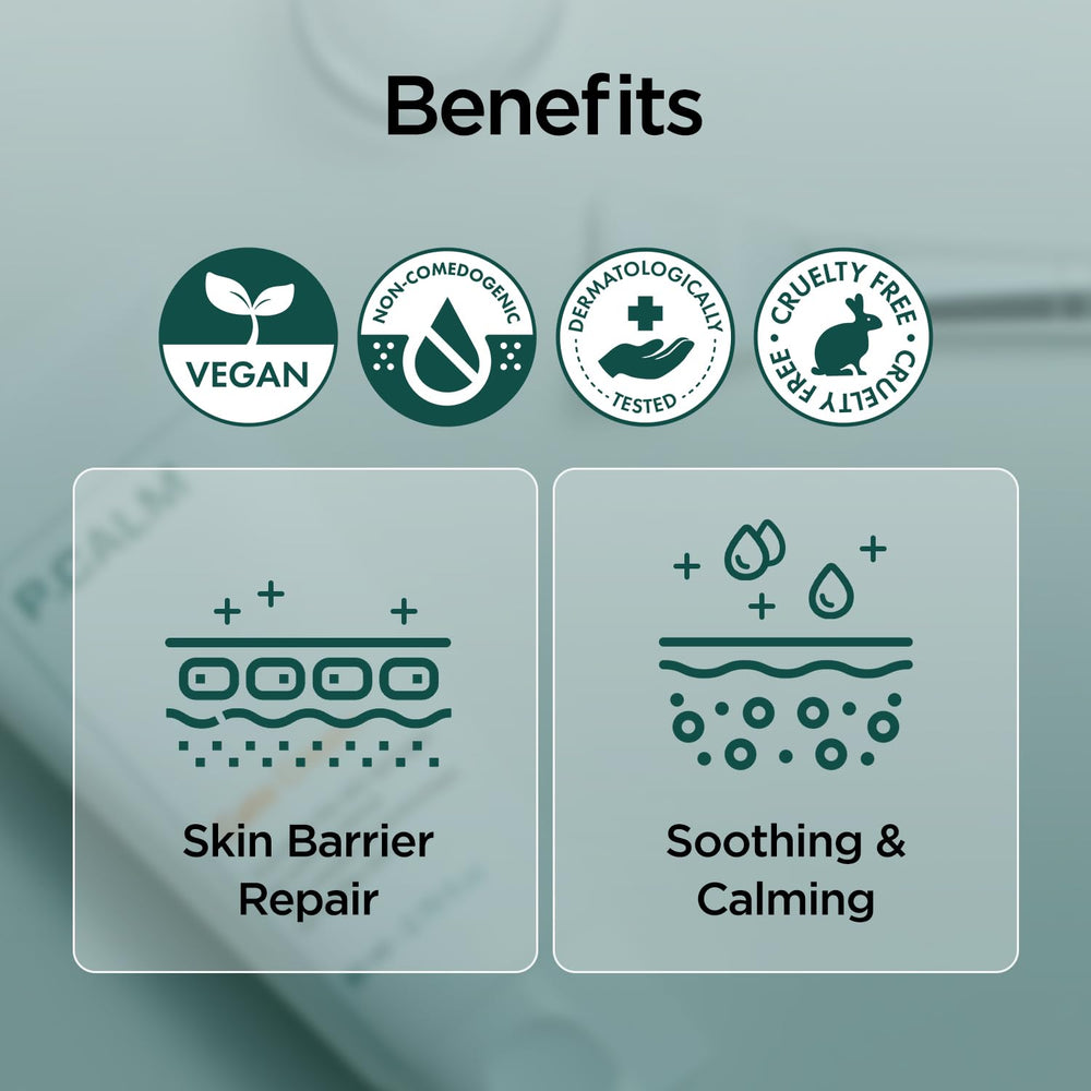 P.CALM Cato Cream being spread on skin shows smooth texture for barrier support