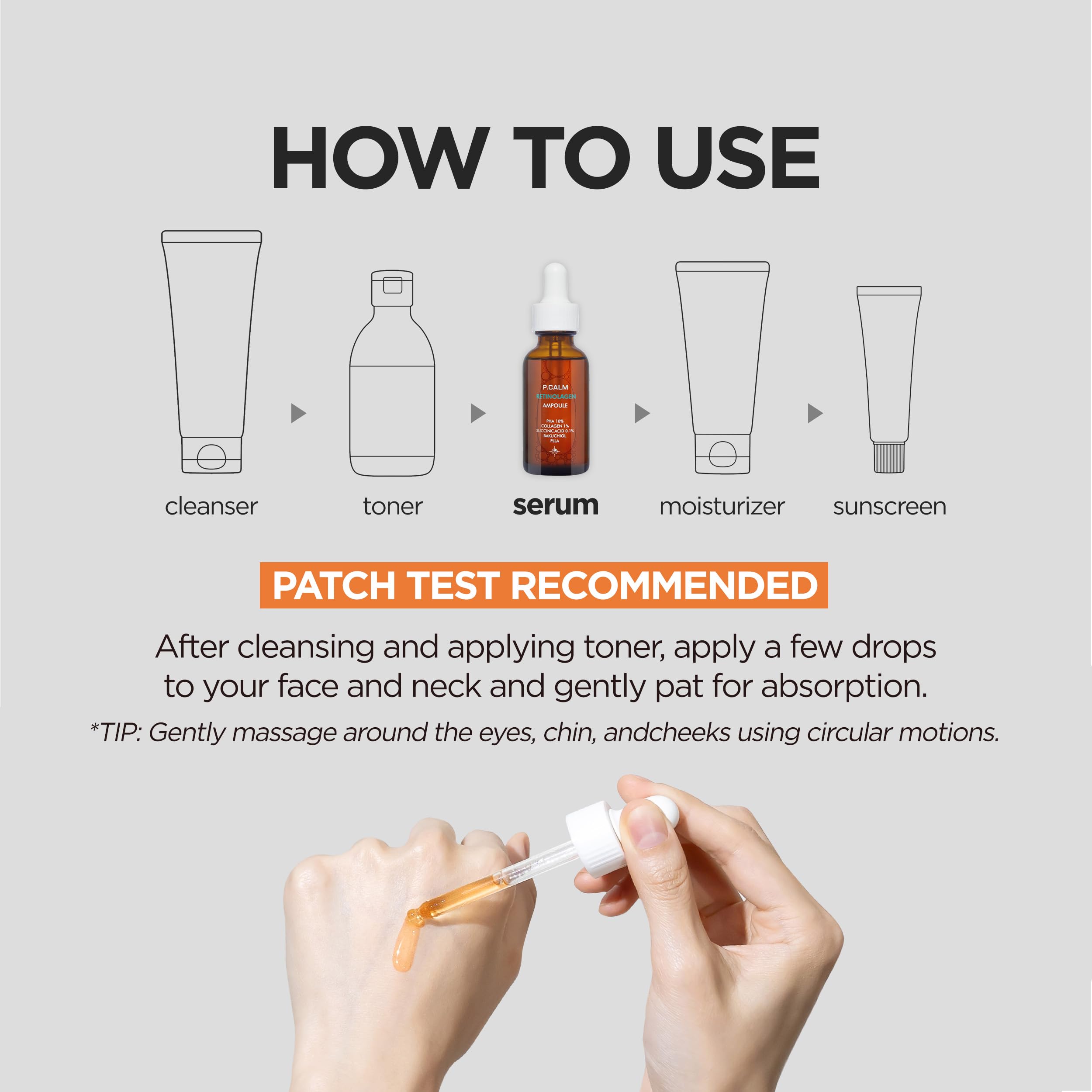 P.CALM Retinolagen Ampoule daily routine shot for barrier support and calm skin