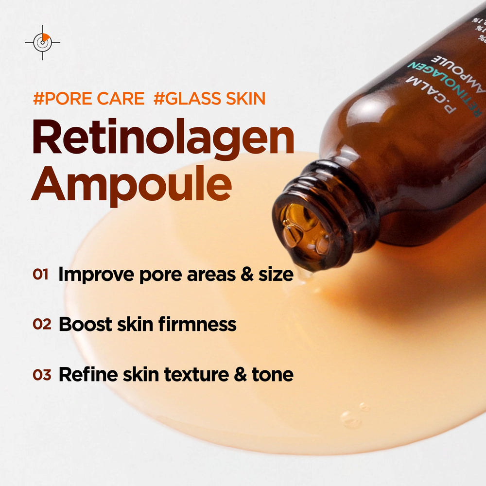 P.CALM Retinolagen Ampoule bottle with pump for easy, gentle application