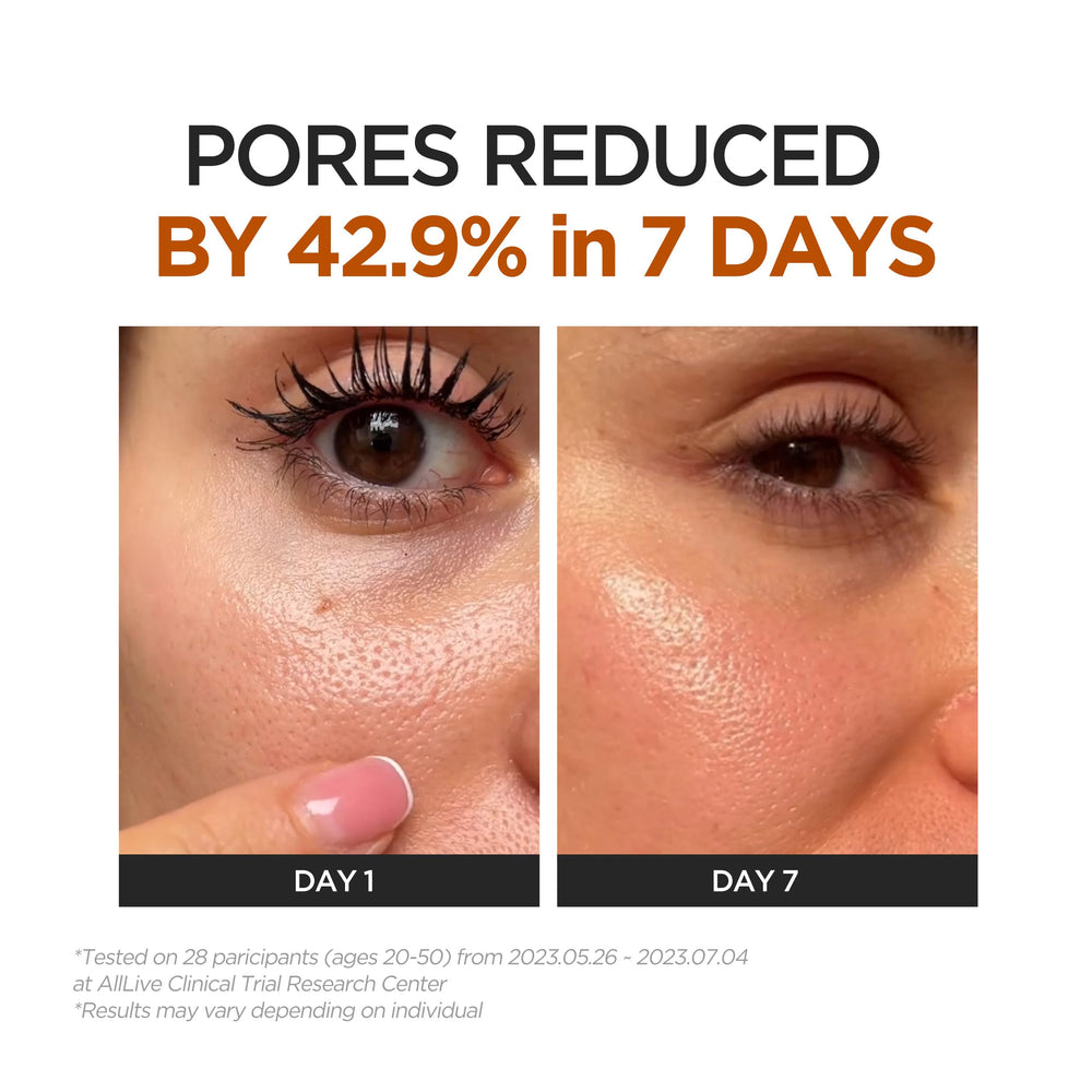 P.CALM Retinolagen Ampoule glow on skin hints at dewy finish