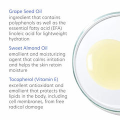 PCA SKIN Daily Cleansing Oil close-up with vitamin E and grape seed ingredients.
