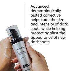 PCA SKIN Pigment Gel Pro spot-treatment application on the cheek targets discoloration.