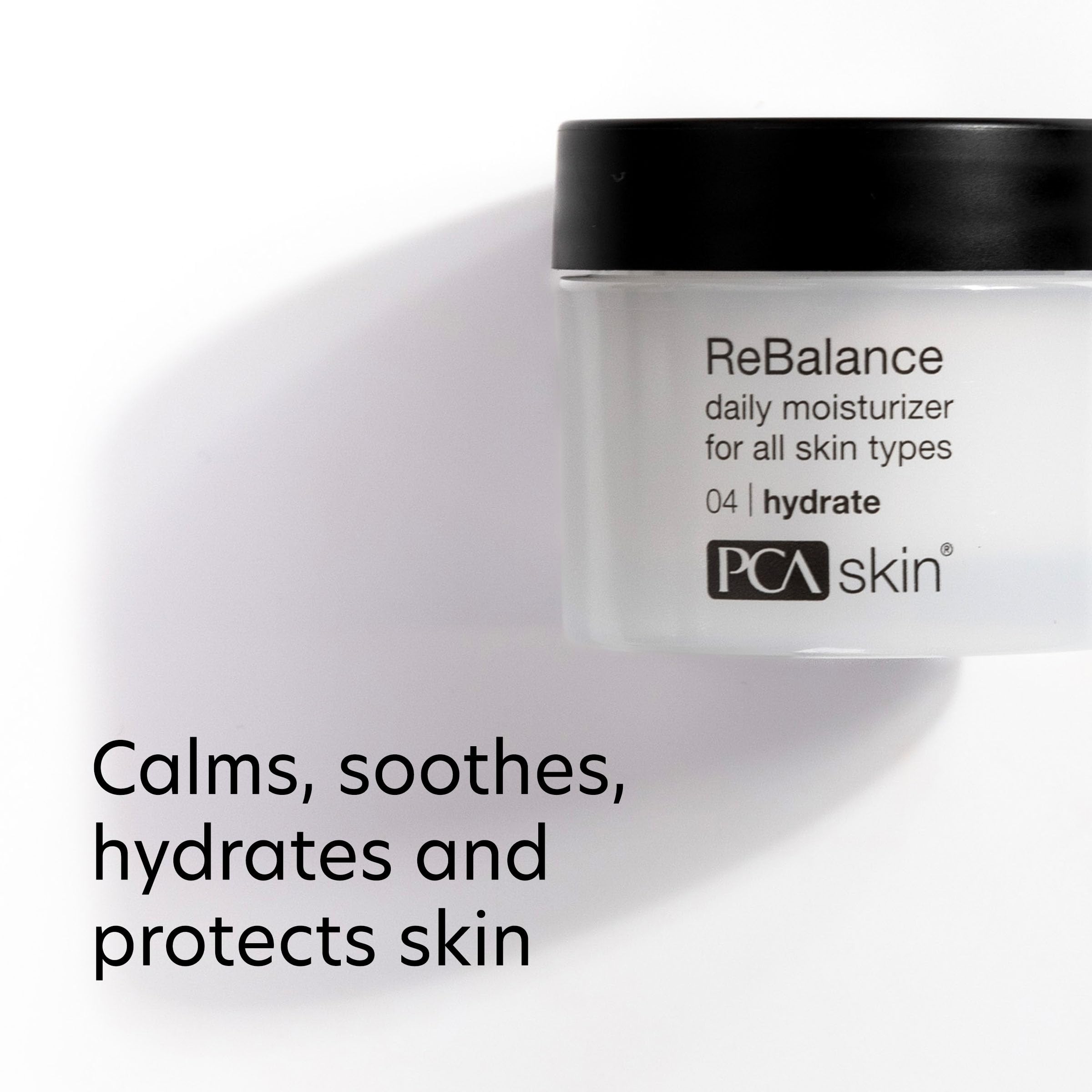 PCA SKIN ReBalance texture swatch demonstrates feather-light absorption for daily use.