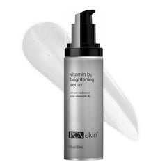 PCA SKIN Vitamin B3 Brightening Serum bottle on a vanity for radiant skin