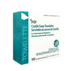 PDI Castile Soap Towelettes hand cleansing for quick refreshment.
