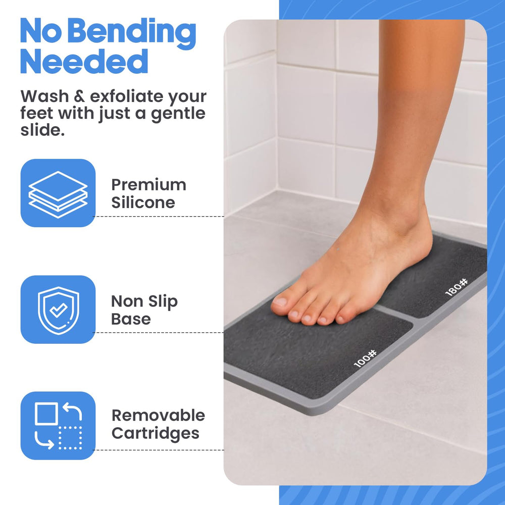 PDQR Premium Pumice Mat pool cleaning on tile surface.