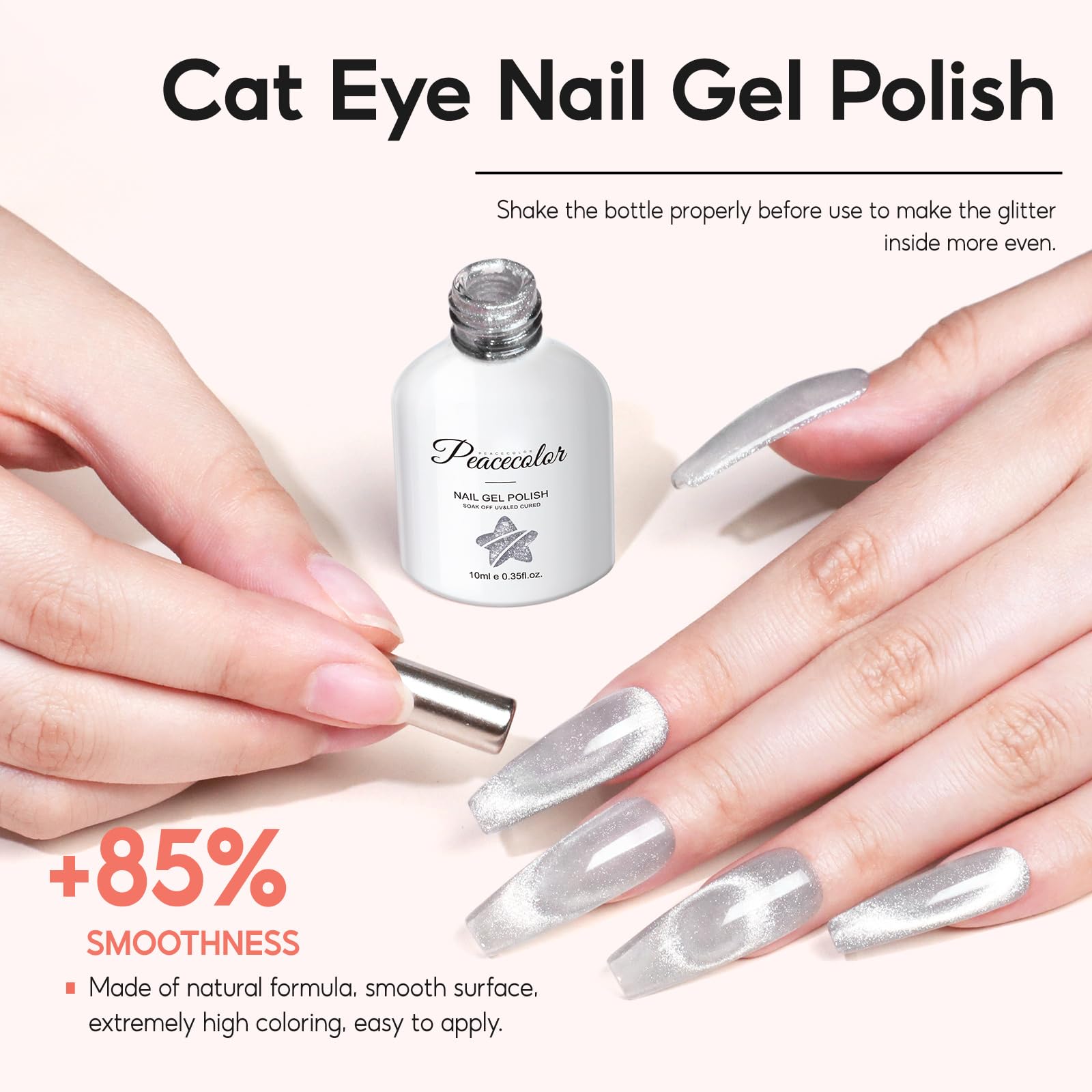 Peacecolor gel polish remover for easy cleanup and edits