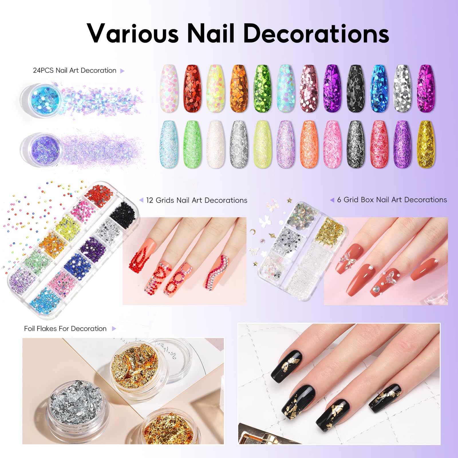 PEACECOLOR 100-count nail tips for a precise fit and extensions.