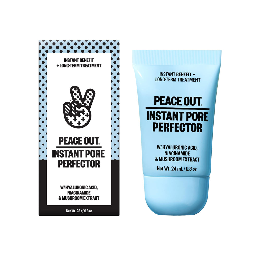 PEACE OUT Instant Pore Perfector tube-application provides instant pore blur for a smoother base