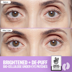 Peace Out Puffy Eyes with hyaluronic acid delivers surface hydration.