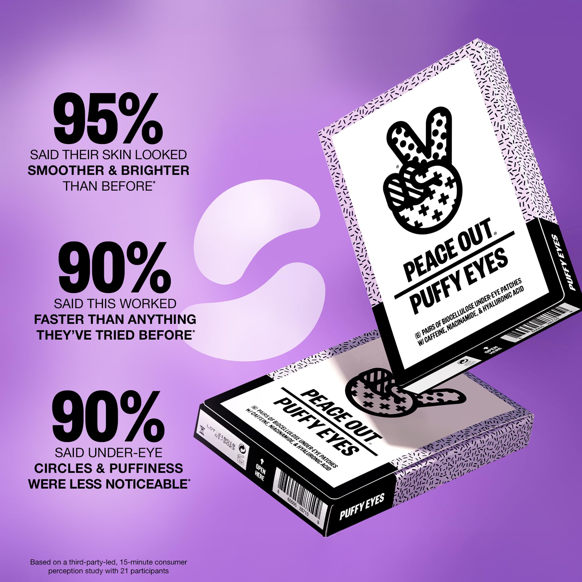 Peace Out Puffy Eyes niacinamide targets dark circles while brightening.