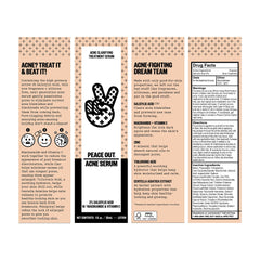 Peace Out Acne Serum blemish-closeup showing targeted spot treatment and texture smoothness
