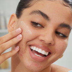 Peace Out Acne Serum pump for easy daily application on oily skin
