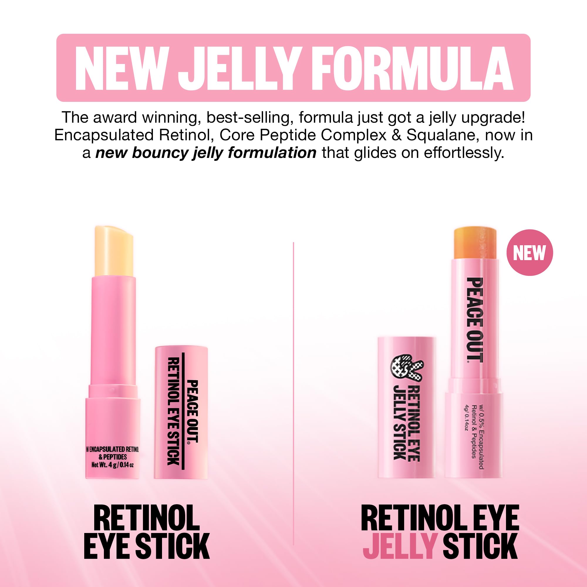 Peace Out eye stick with peptide complex boosts eye-area firmness.