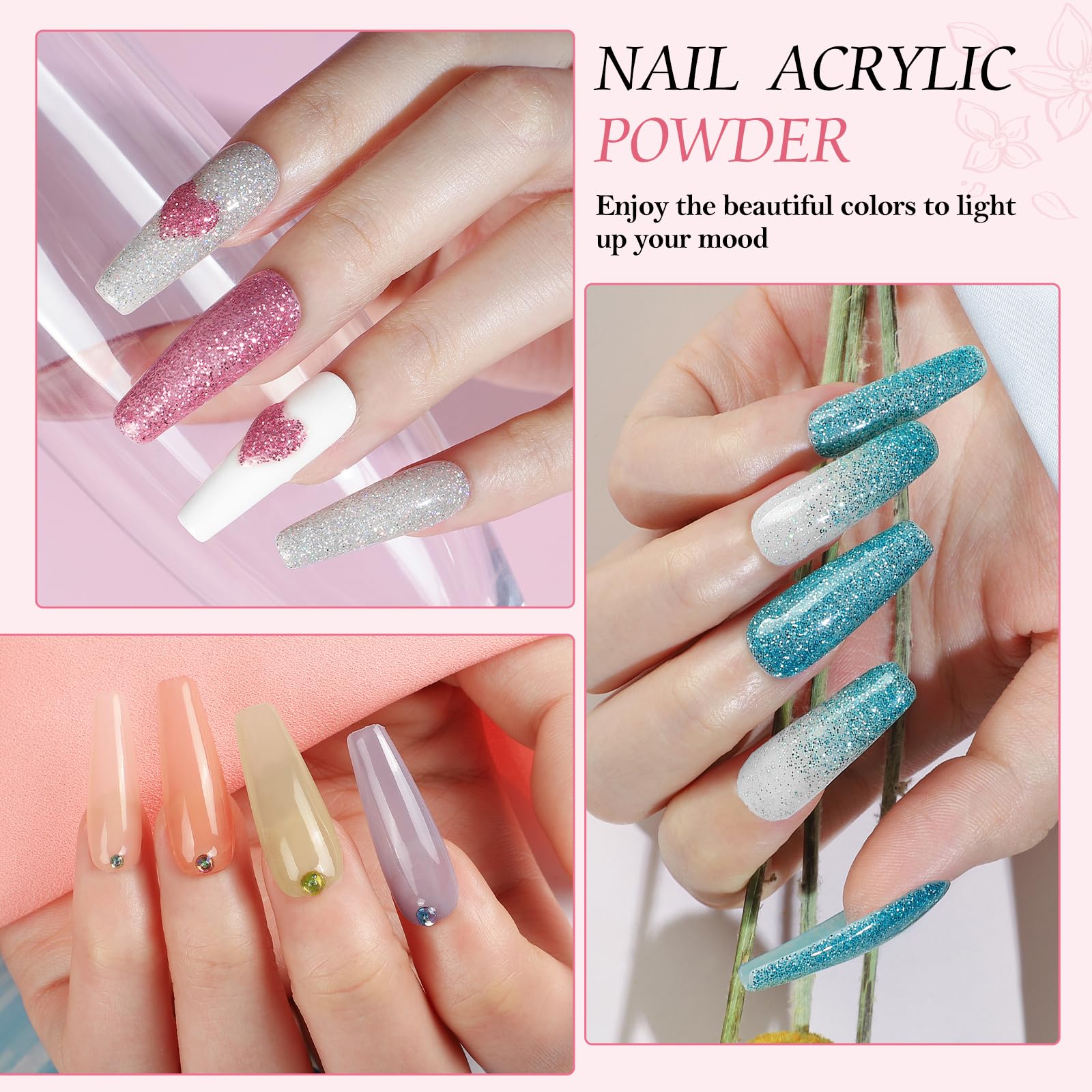 PEACECOLOR nail brush and forms support precise shaping