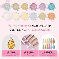 PEACECOLOR acrylic nail kit white powder for crisp French tips