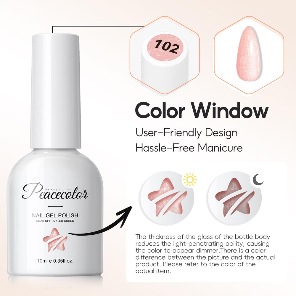 PEACECOLOR color window bottle design assists quick color selection