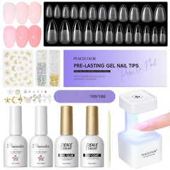 PEACECOLOR gel nail kit compact lamp for quick gel curing at home