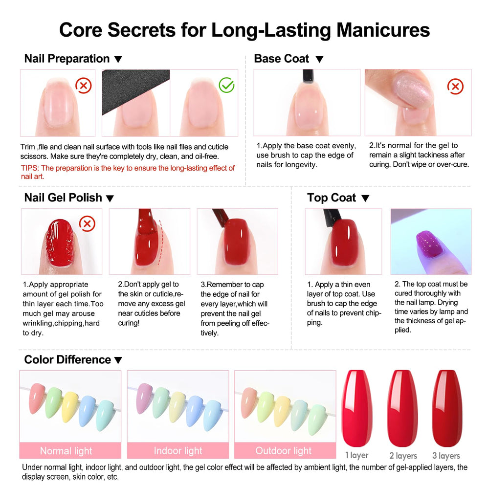 Peacecolor gift packaging showing a complete at‑home gel nail kit.