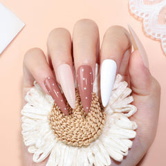PEACECOLOR milky white gel polish bottle showing a creamy shade for elegant French tips