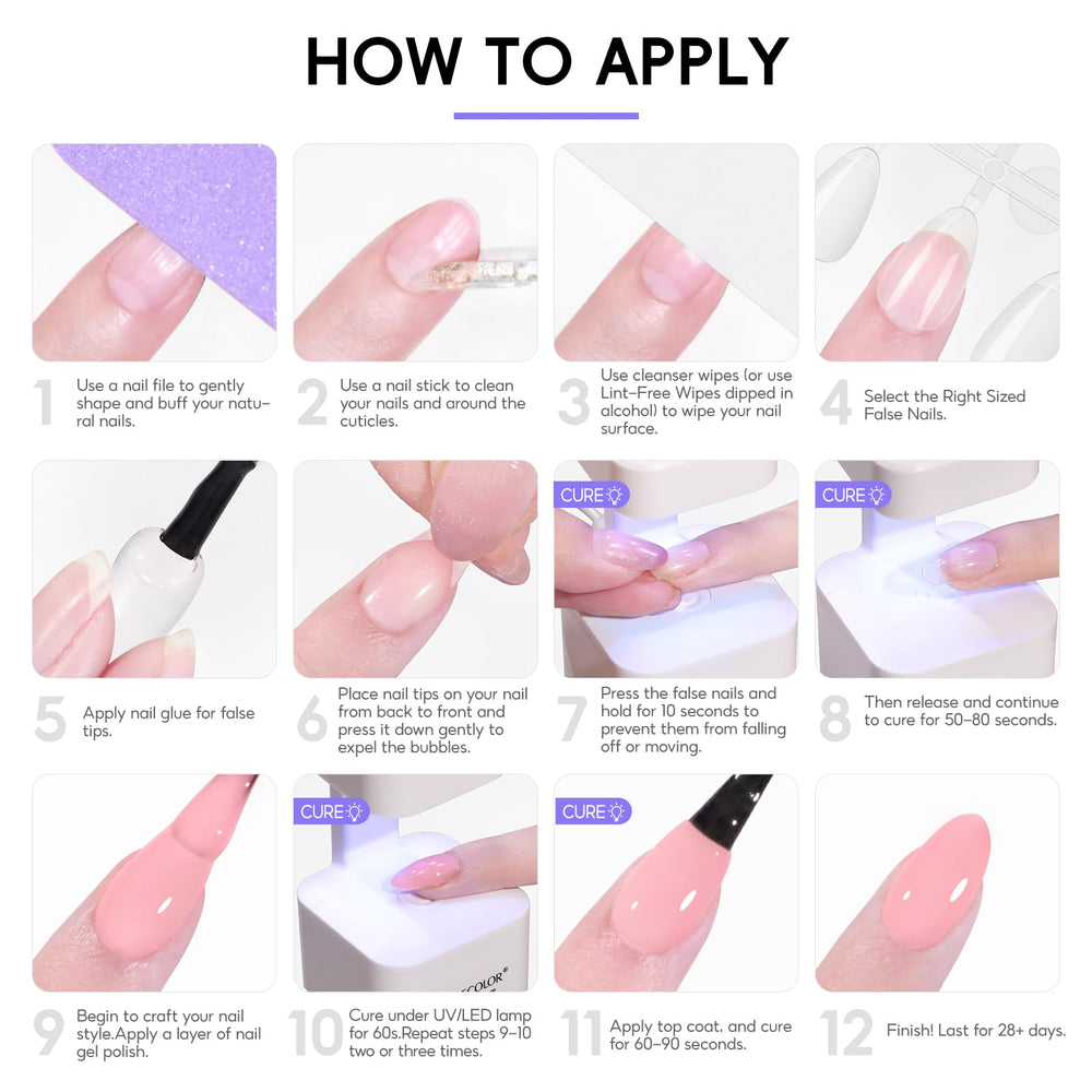PEACECOLOR portable nail lamp compatible with gel and base coats