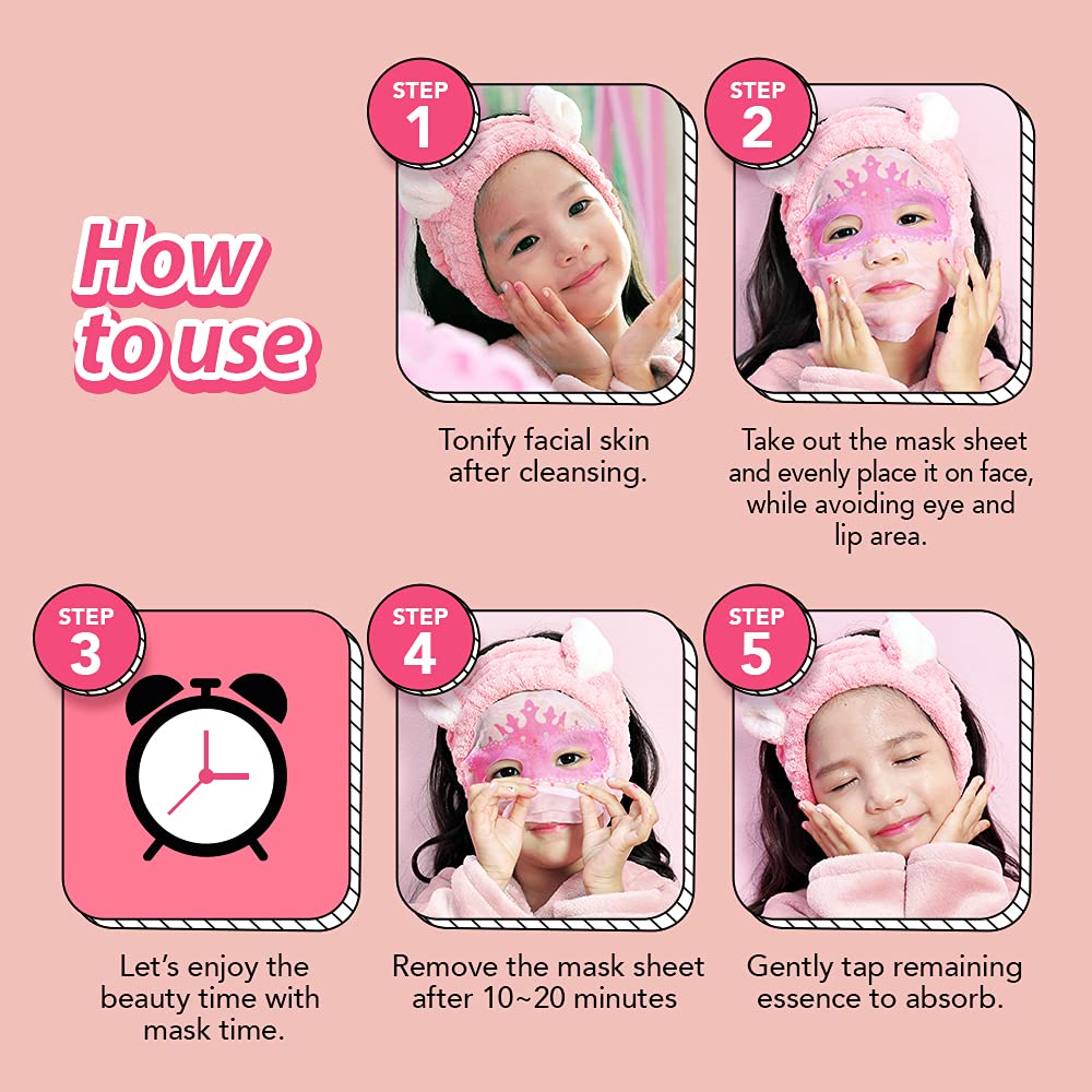 peach and Kids Face Mask age-4 plus gentle fit