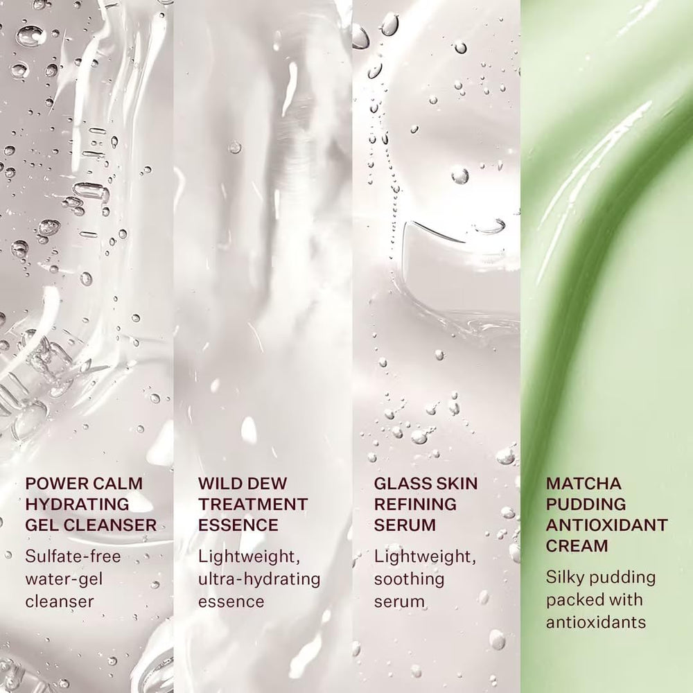 Peach & Lily Cleanser foaming texture close-up highlights gentle cleansing action.