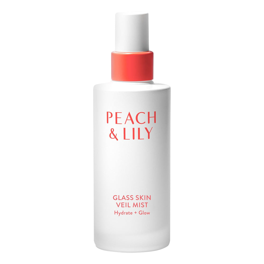 Peach & Lily Glass Skin Veil Mist bottle delivering weightless hydration and glow