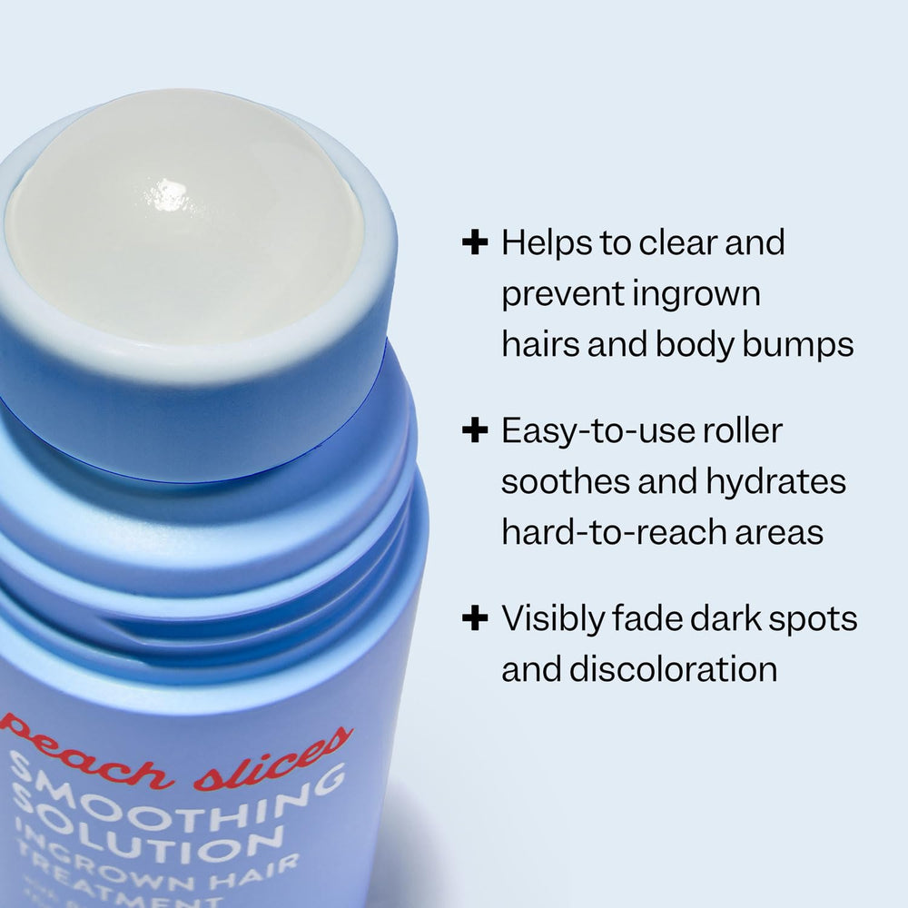 Peach Slices Ingrown Hair Treatment 360-roller, easy reach for targeted post-shave care