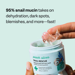 Peach Slices Snail Rescue jelly swirl shows smooth application and quick rinse experience.