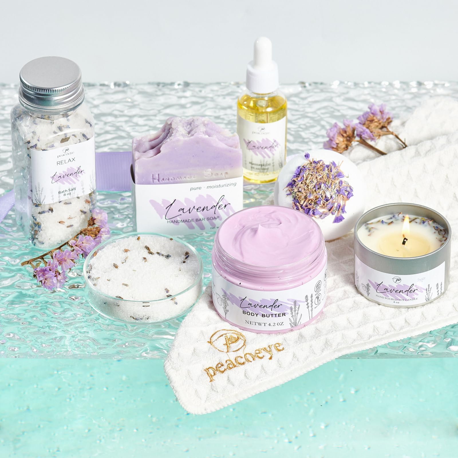 Peacoeye Handmade Soap Bar with lavender, clean lather for daily pampering.