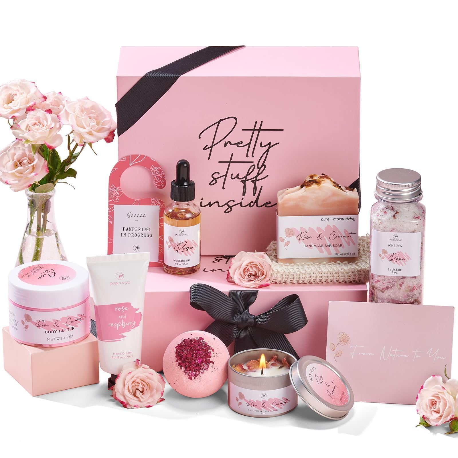 Peacoeye rose-petal-scented-soy-candle creates a calming ambiance for unwinding evenings