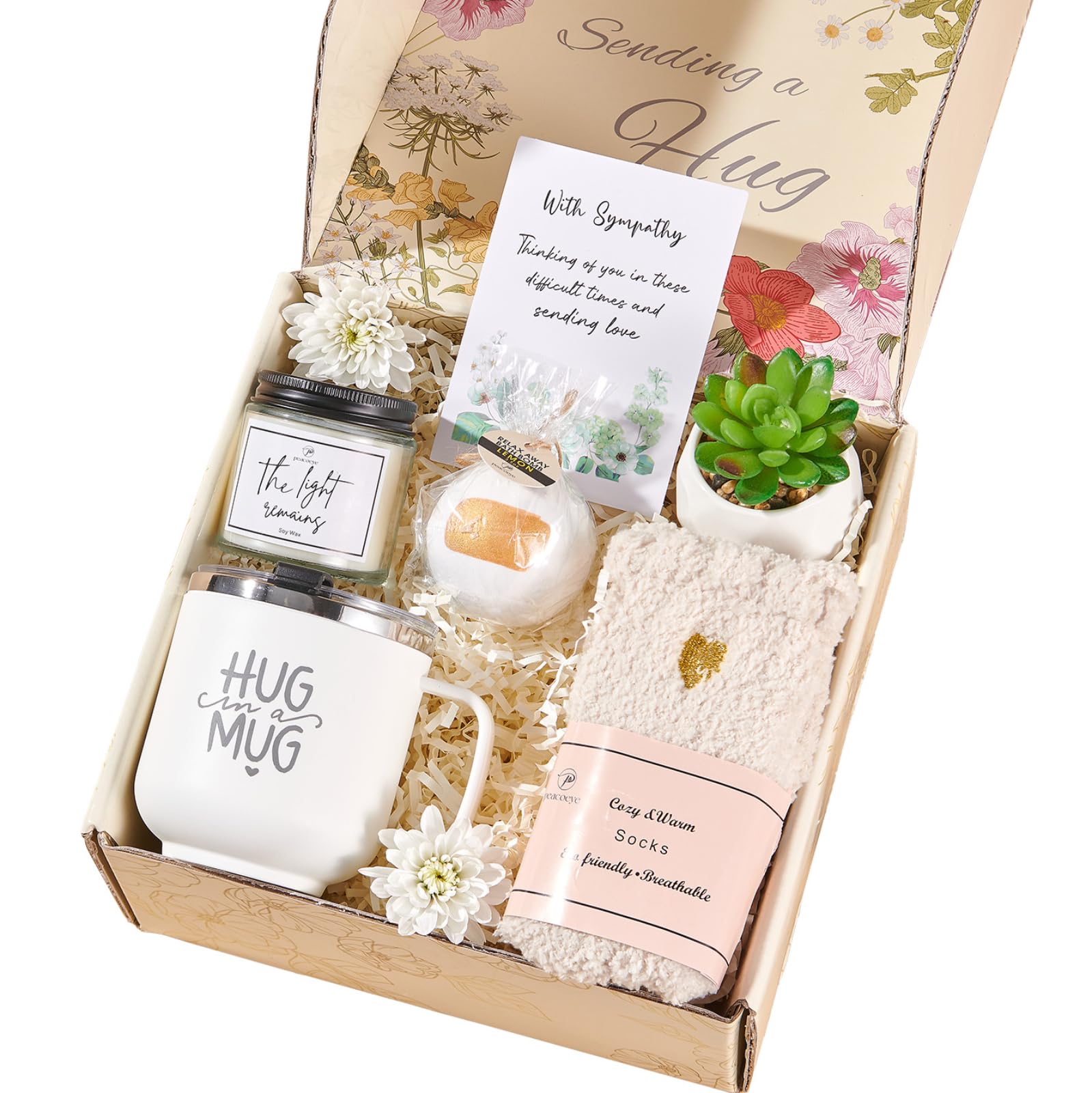 Peacoeye sympathy gift box, a thoughtful condolence gesture for comfort and care.