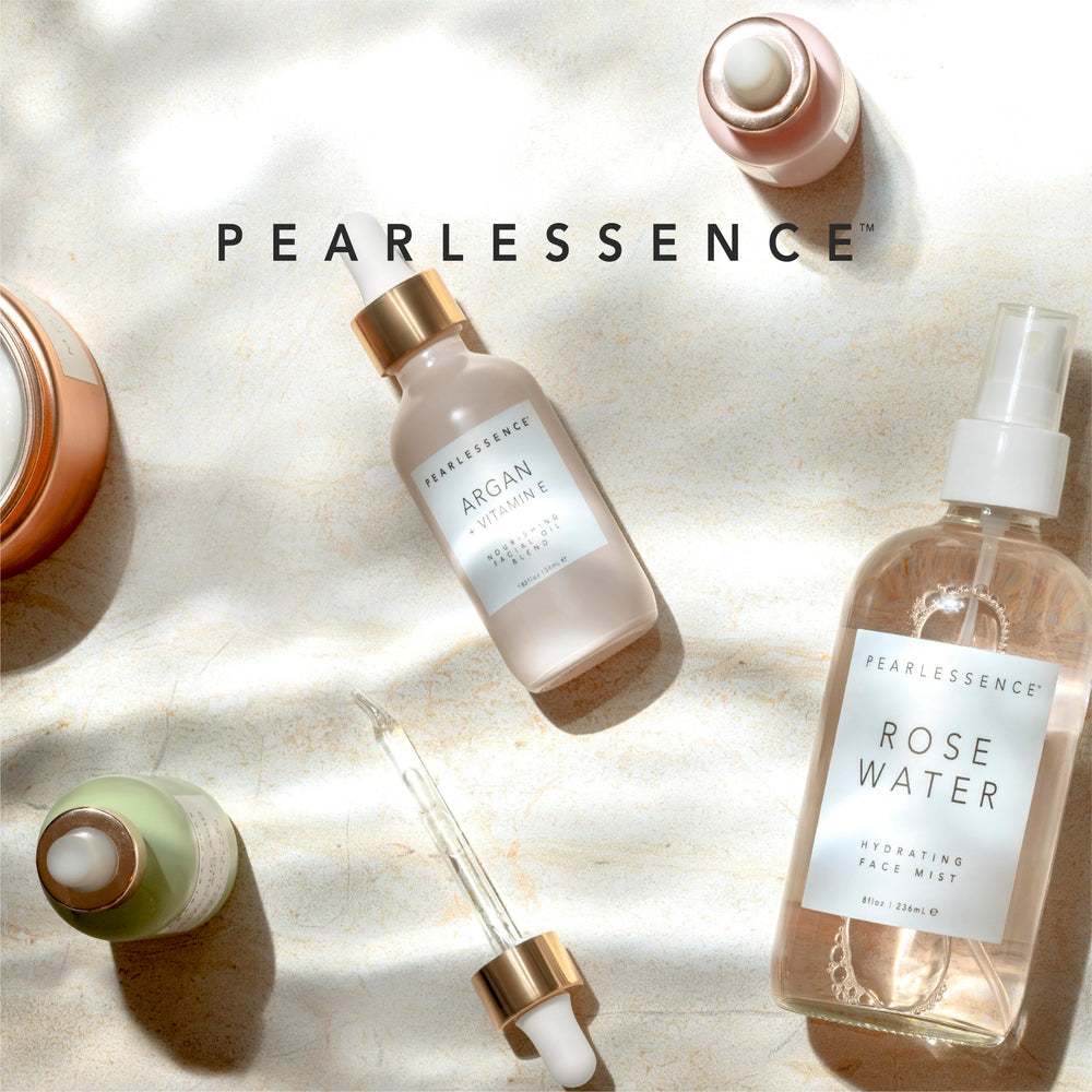 Pearlessence Rosehip Oil closeup showing elasticity boost for skin