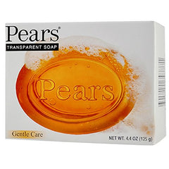 Pears Gentle Care Transparent soap bar for daily natural cleansing.